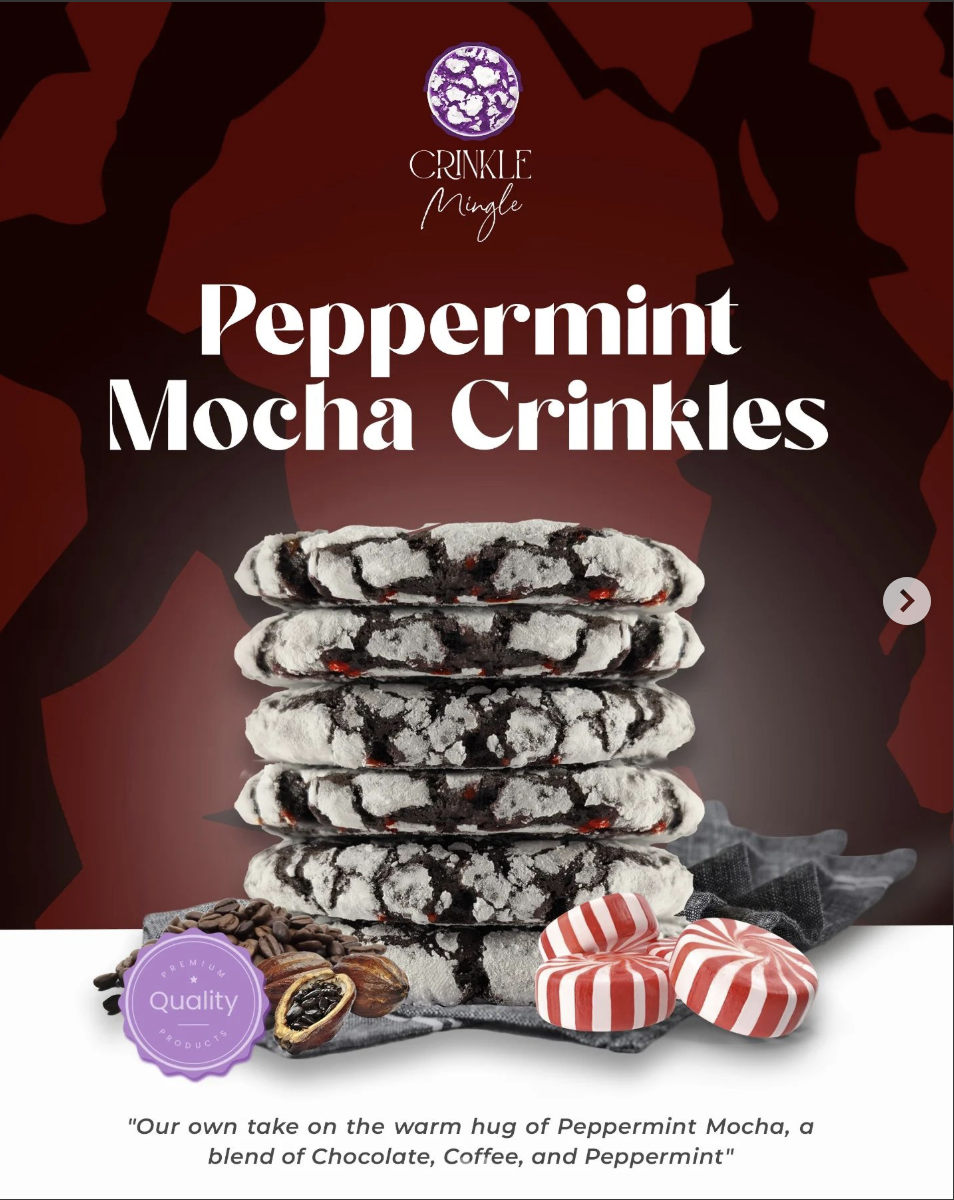 National Cookie Day peppermint mocha crinkles